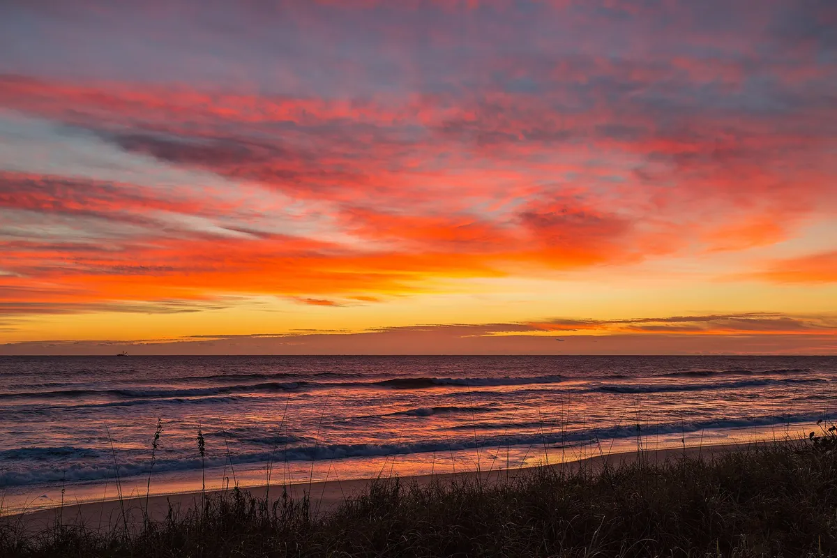 Sunrise over the ocean at Satellite Beach