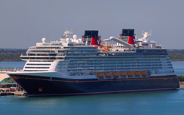 Disney Wish docked at Port Canaveral